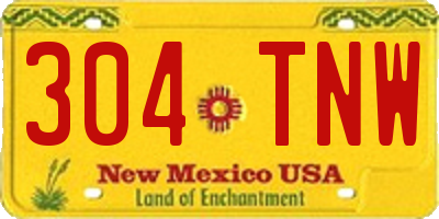 NM license plate 304TNW