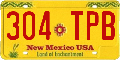 NM license plate 304TPB