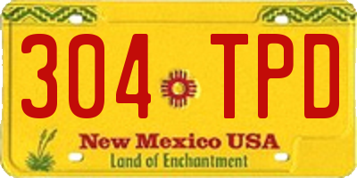 NM license plate 304TPD