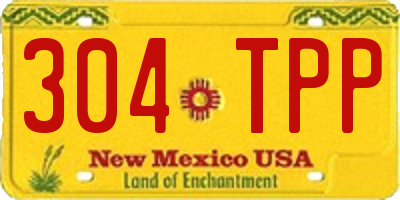 NM license plate 304TPP