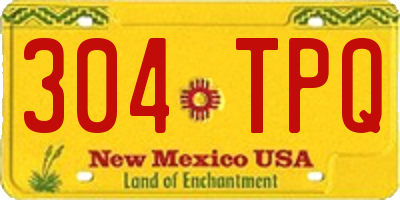 NM license plate 304TPQ