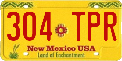 NM license plate 304TPR