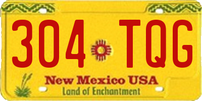 NM license plate 304TQG