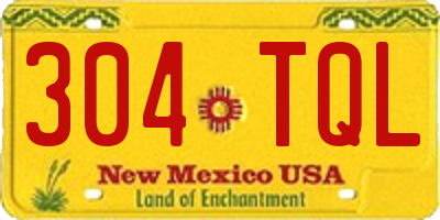 NM license plate 304TQL