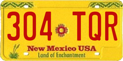 NM license plate 304TQR