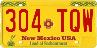 NM license plate 304TQW