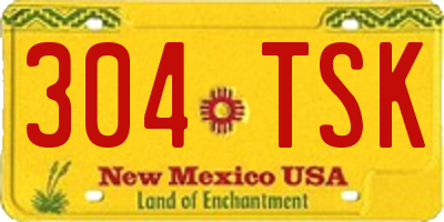 NM license plate 304TSK