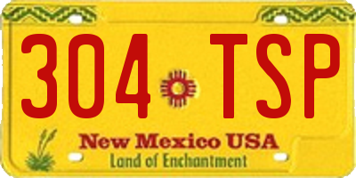 NM license plate 304TSP