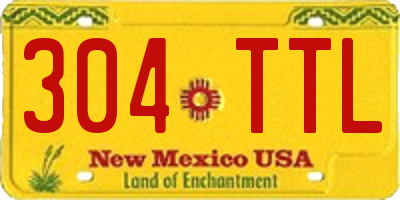 NM license plate 304TTL