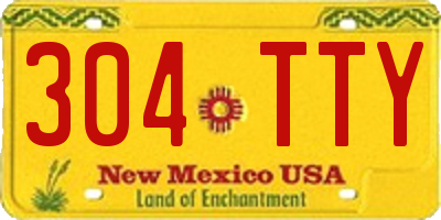 NM license plate 304TTY