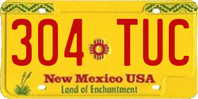 NM license plate 304TUC