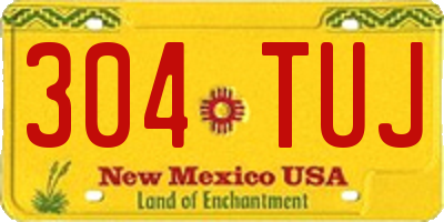 NM license plate 304TUJ