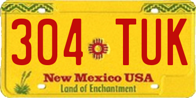 NM license plate 304TUK