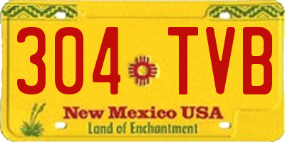 NM license plate 304TVB
