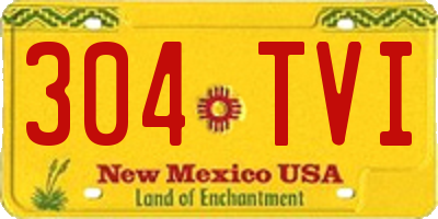 NM license plate 304TVI