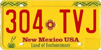 NM license plate 304TVJ