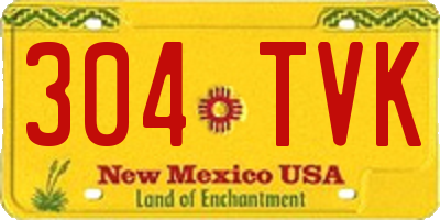 NM license plate 304TVK
