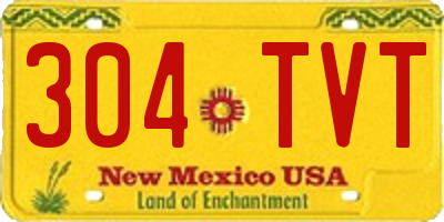 NM license plate 304TVT