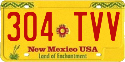 NM license plate 304TVV