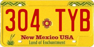 NM license plate 304TYB
