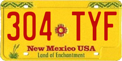 NM license plate 304TYF