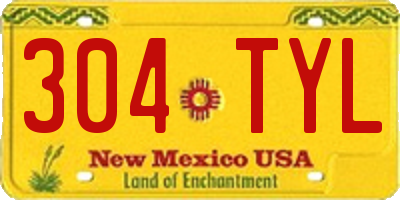 NM license plate 304TYL