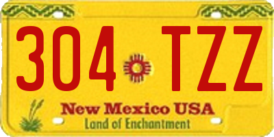 NM license plate 304TZZ