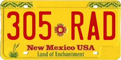 NM license plate 305RAD