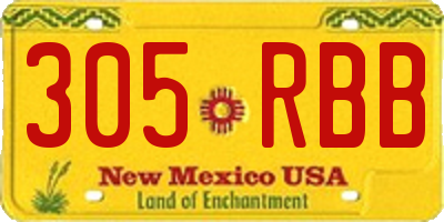 NM license plate 305RBB