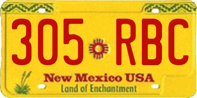 NM license plate 305RBC