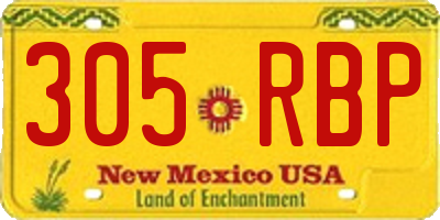 NM license plate 305RBP