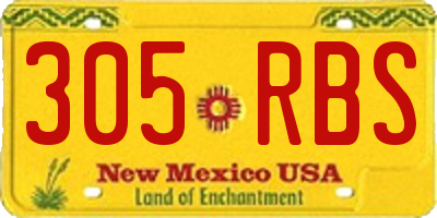 NM license plate 305RBS