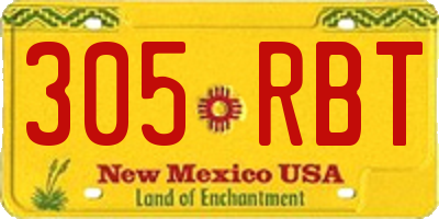 NM license plate 305RBT