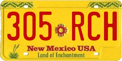 NM license plate 305RCH