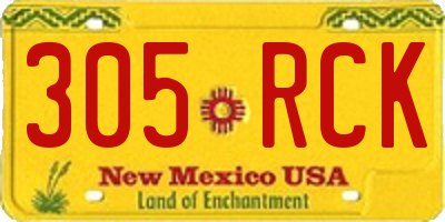 NM license plate 305RCK