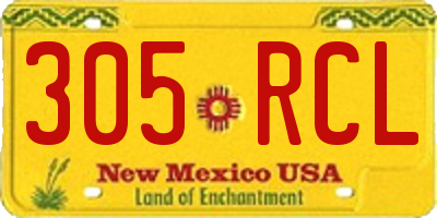 NM license plate 305RCL