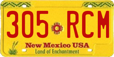 NM license plate 305RCM
