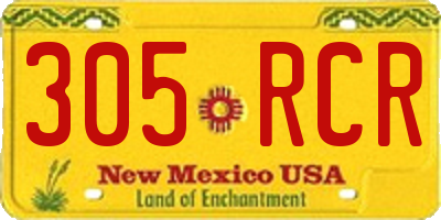 NM license plate 305RCR