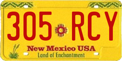 NM license plate 305RCY
