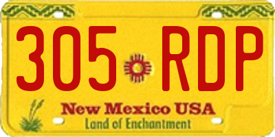 NM license plate 305RDP