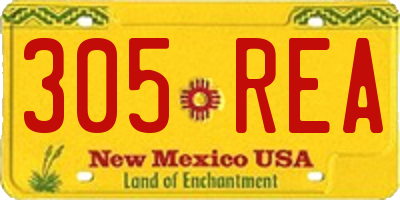 NM license plate 305REA