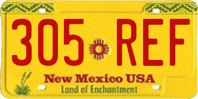NM license plate 305REF