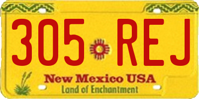 NM license plate 305REJ
