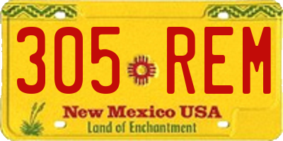 NM license plate 305REM