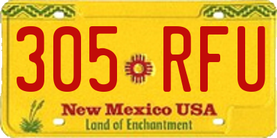 NM license plate 305RFU