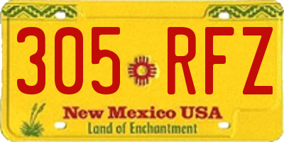 NM license plate 305RFZ