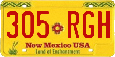 NM license plate 305RGH