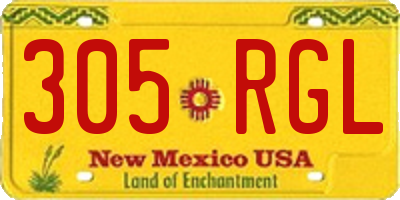 NM license plate 305RGL