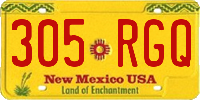 NM license plate 305RGQ