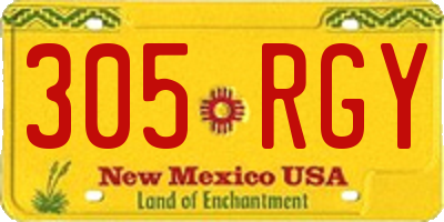 NM license plate 305RGY